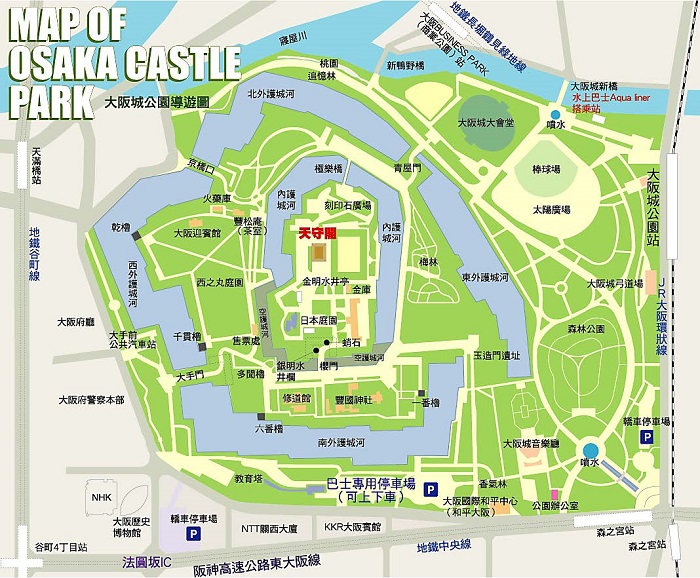 大阪城導覽圖