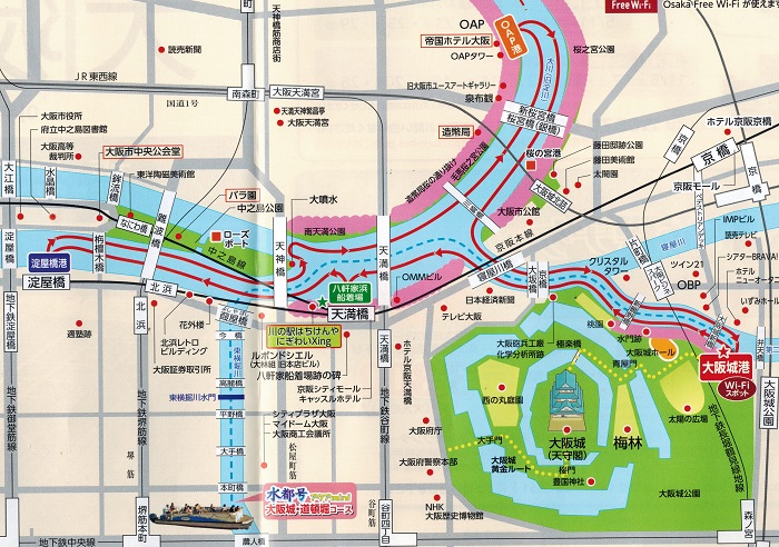 大阪水上巴士交通地圖